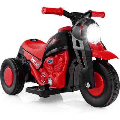 Costway - Kinder Motorrad, mit Seifenblasenmaschine, 6V Elektro Motorrad mit Musik und led Image