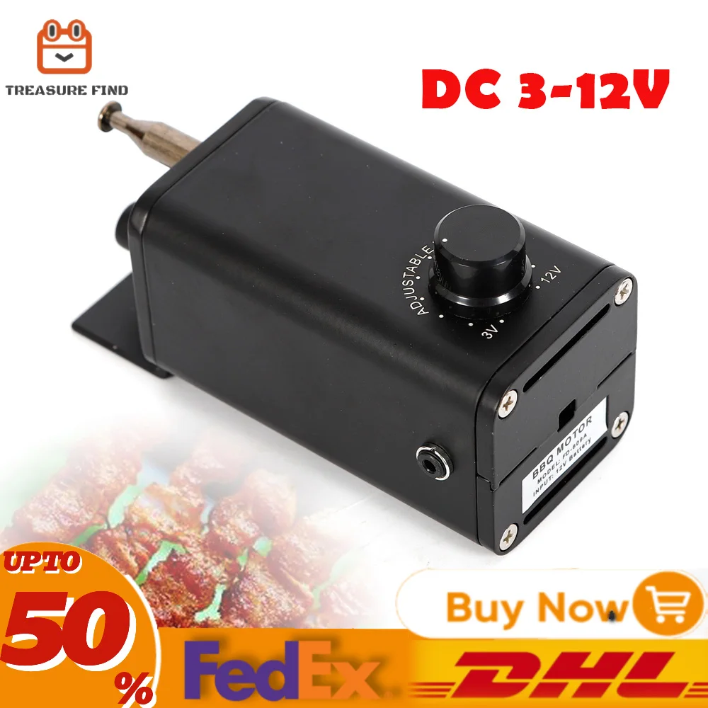 BBQ Grill Motor Kit Tragbare Grill Elektrische Braten Rotisserie Grill Motor Motor DC 3-12V 15W Image
