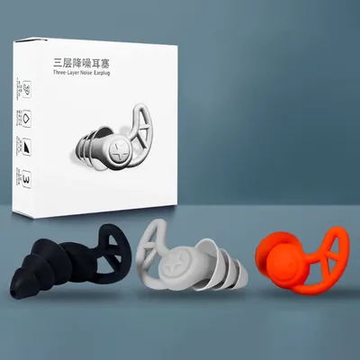 1 paar Silikon Ohr Stecker In-ohr Fit 160 Grad Auf-ohr Design halten ruhig für Studium Arbeits schlafen Schwimmen 40dB SNR Image