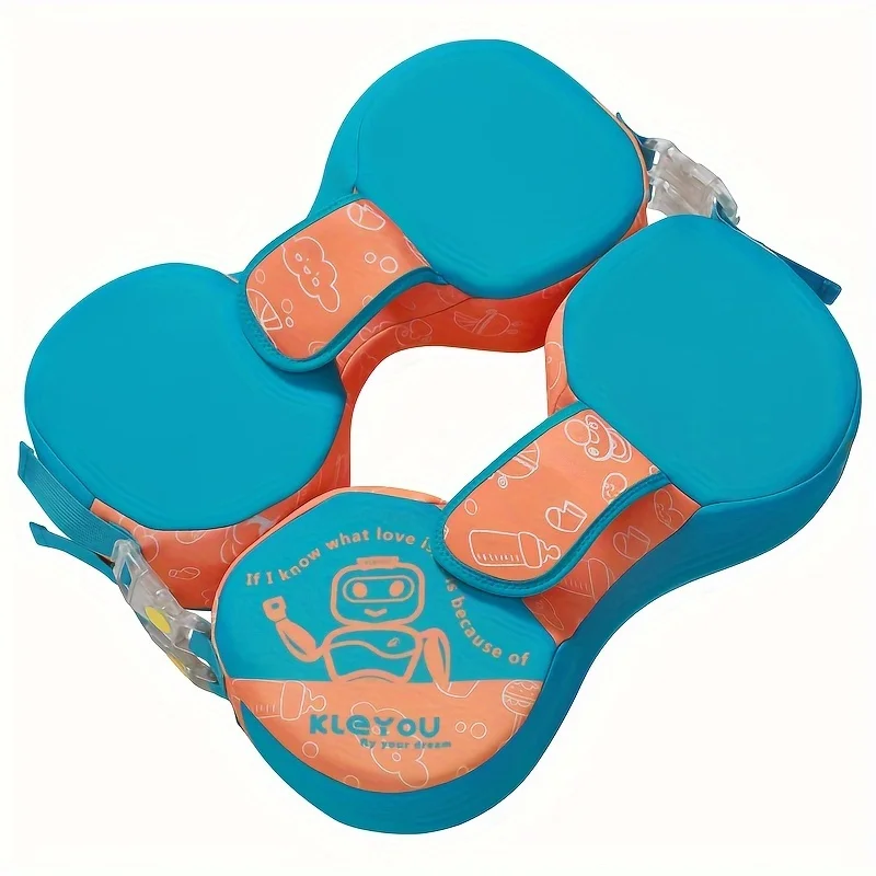Tragbarer nicht aufblasbarer Babys chwimmring mit Anti-Rollover-Design-abnehmbar und wasch bar, Schwimmbad schwimmt für 0-3 Jahre Image