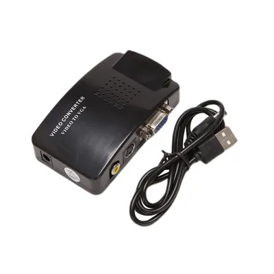 AV zu VGA Adapter RCA VGA Konverter PC RCA Composite S-Video AV Eingang zu PC VGA LCD Ausgang Image