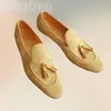 Gelbes Näh design gestrickte Quasten Penny Loafers Mode Slip on Männer Schuhe luxuriöse handgemachte Party Bankett Männer Freizeit schuhe