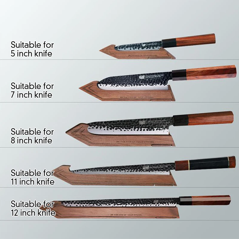 Küchenmesserschutz Holzklingenschutz Japanischer roher Fischmesserständer Sashimi Messerabdeckung Holzständer Walnussholz Messerhalter Image