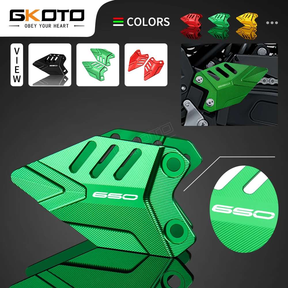 Für Kawasaki Ninja650 Z650 2018 2019 2020 2021 2022 Motorrad Fußpedal Pedal Kit Ferse Platte schutzhülle Zubehör Image