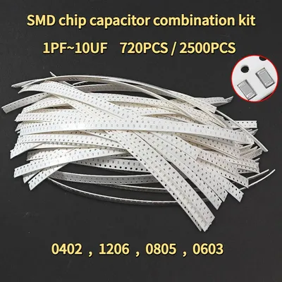 720/2500PCS SMD Chip Kondensator Kombination Kit 1P ~ 10UF Kondensator Set 0402/1206/0805/0603 Keramik Kondensatoren Sortiment Kit Image