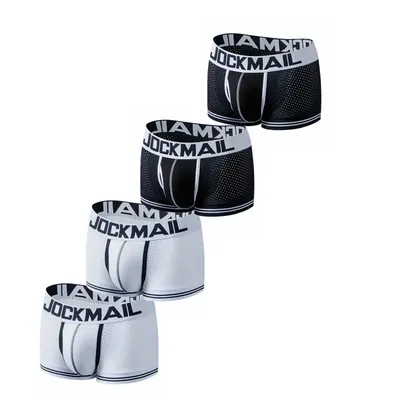 4 teile/los Mann Unterhosen Boxershorts Mesh Nylon Männer Boxer männliche atmungsaktive Unterwäsche Image
