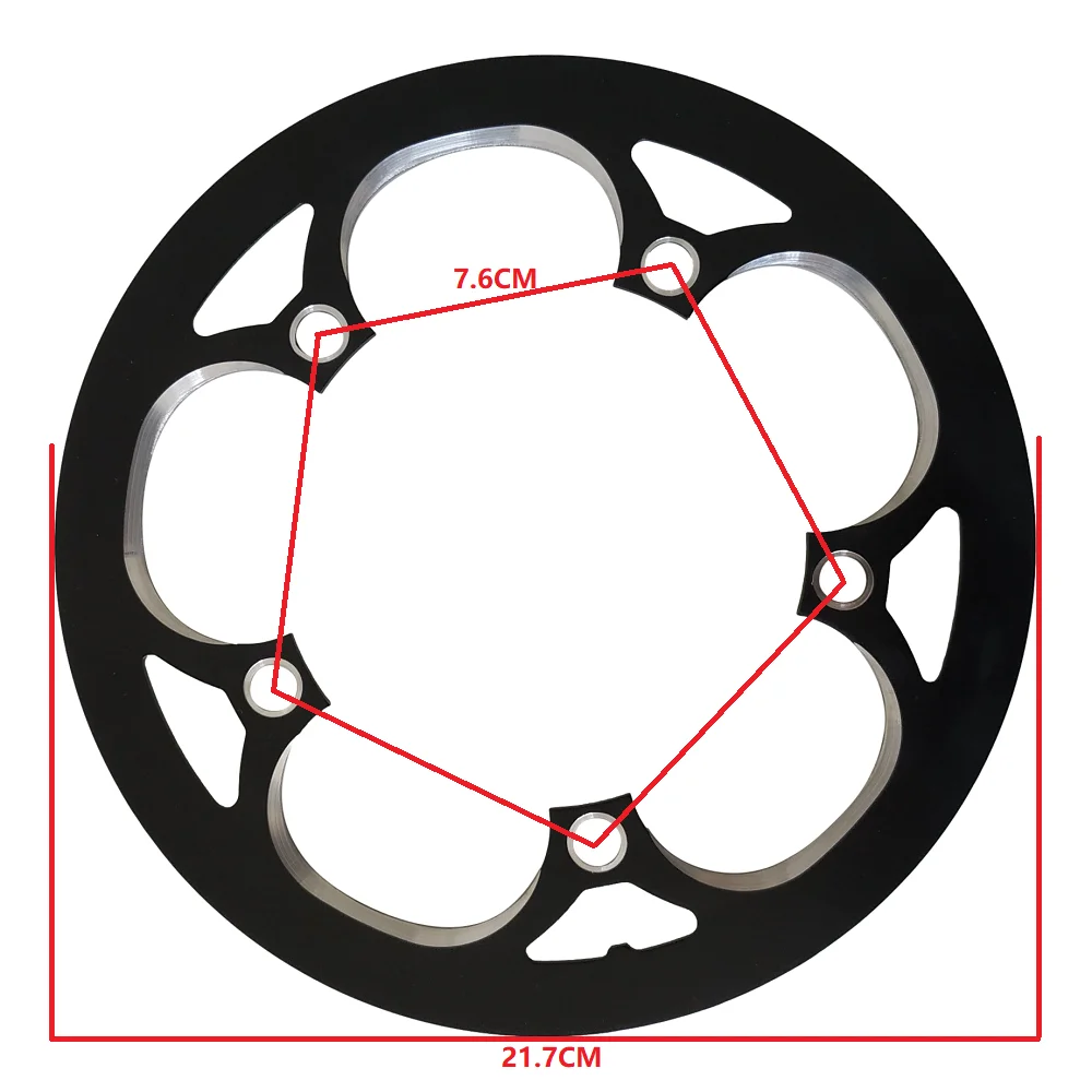 Kettenschutz-Abdeckung für faltbare BikeSingle-Platten-Zahnrad-Rad schutz fahrräder Teil 130 BCD 42 44 46 48 50 Zähne Image