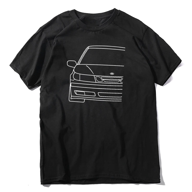 T-Shirts neue Saab 9-5 2015-2020 Pre-Facelift weiße Linien Swea Hippie Kleidung Jungen Tier Prin Männer