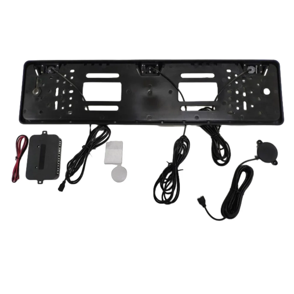 EU Europa Auto Kennzeichen Rahmen Auto Parkplatz Sensor Kit Auto Reverse Radar Sensor Summer 12V Fahren Rückfahr Image