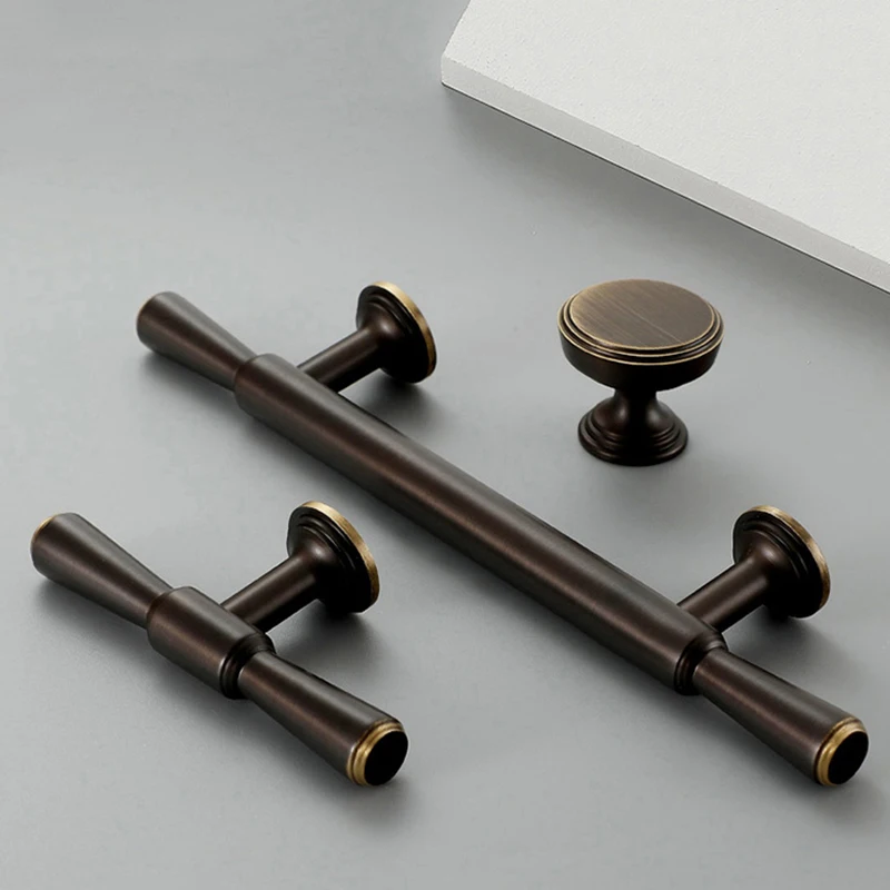 Multi Größe massives Messing Gold moderne einfache Küchen schrank Knöpfe und Griffe Schublade zieht Schlafzimmer schwarze Knöpfe t Bar Schrank ziehen