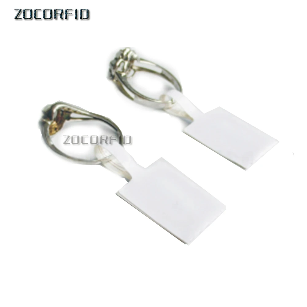100 teile/los UHF RFID MR6 chipset Schmuck label EPC C1G2 weiß papier label Aufkleber Tag für Schmuck management Image