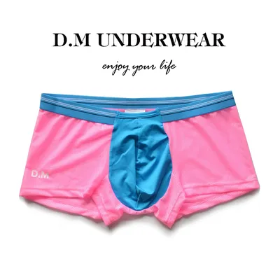 Dm Männer Unterwäsche Mode Low Rise Boxershorts Mesh atmungsaktive Boxershorts Image