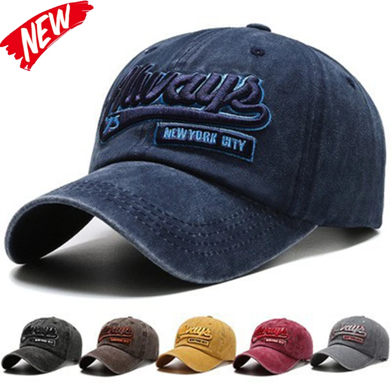 Herren ALWAYS bestickte Baseballmütze, Snapback-Kappen, Hip-Hop-Hüte, Outdoor, verstellbar, Unisex, Sonnenschutz, Cowboy-Sonnenschutzhut ﻿
