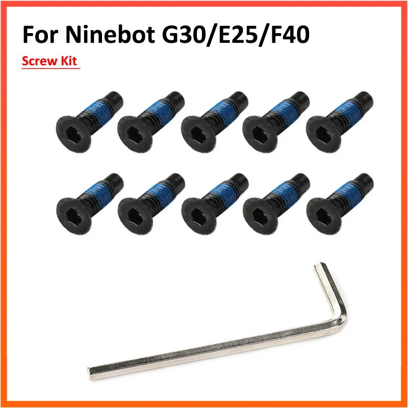 Schraubens atz mit Schraubens chl üssel für Ninebot G30 F40 F30 F20 Elektro roller Vorderrad gabel Rohrs tange Dahs board Basis halterung Verbindungs teile Image