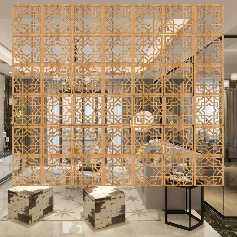 10 stücke Zimmer Hängen Bildschirm Partition Gästezimmer Teiler Panel holz farbe Wohnzimmer Büro Einfache Chinesische Aushöhlung Bildschirm