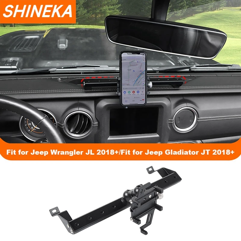 SHINEKA GPS Ständer Halter für Jeep Wrangler JL Gladiator JT 2018 2019 2020 + Auto Handy Unterstützung Halter Innen Zubehör Image
