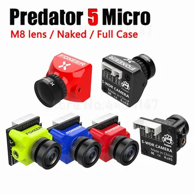 Foxeer Predator Micro V5 Kamera 16:9/4:3 PAL/NTSC umschaltbar M8 1,7mm objektiv 4ms Latenz Super WDR FPV Kamera für FPV RC Drone
