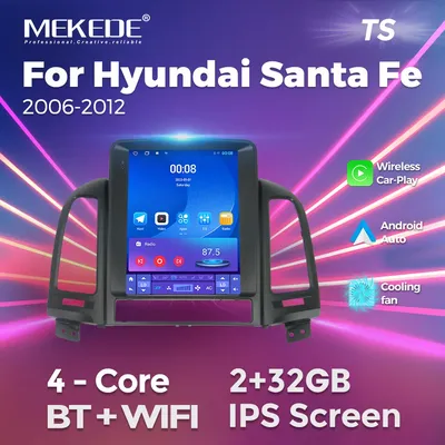 Für Tesla-Stil Autoradio Multi midia Video Player Navigation GPS für Hyundai Santa Fe 2 2006-2012 2din Head Unit Carplay Auto