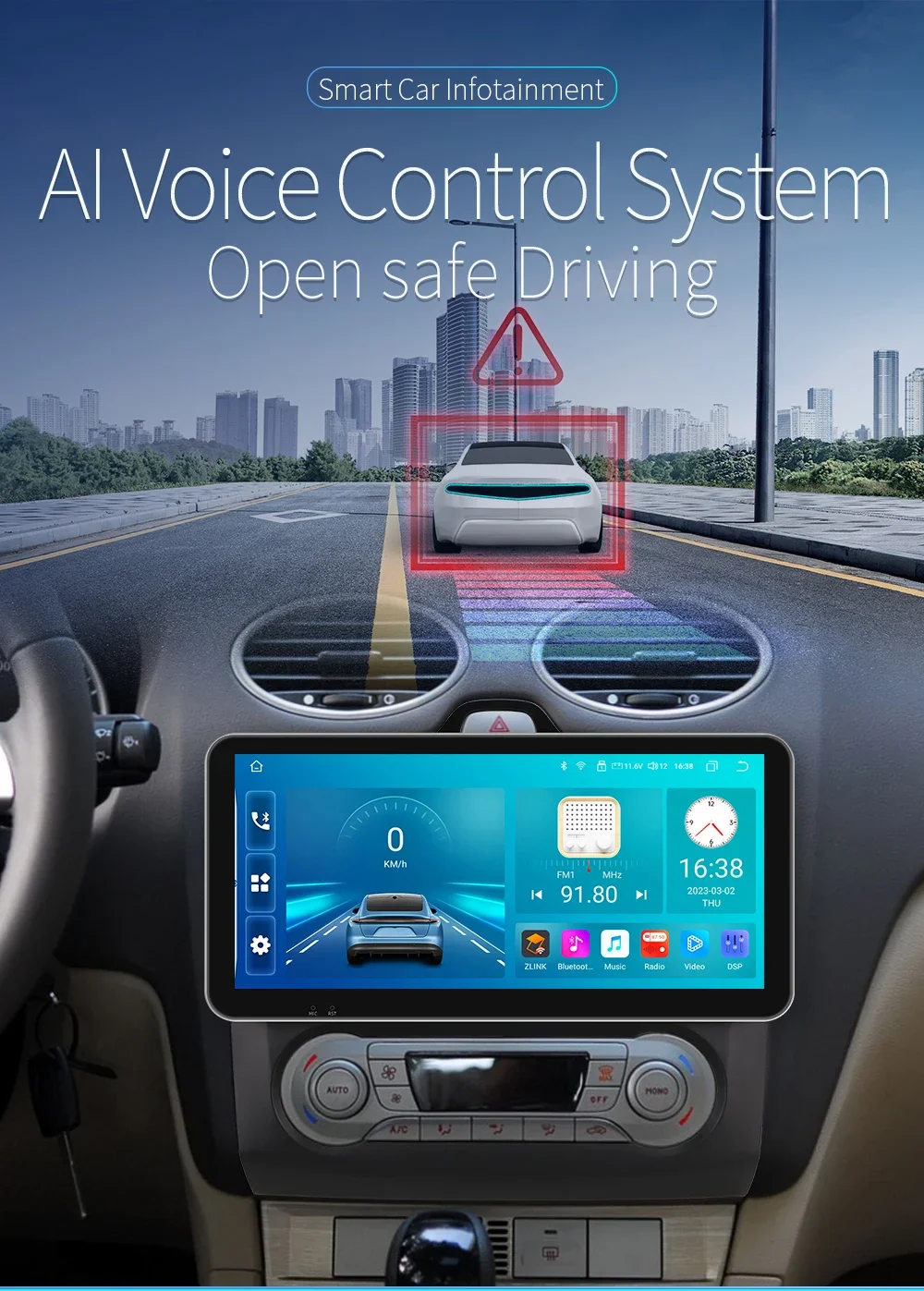 9 "10.33" Android Autoradio für Ford Focus Exi bei 2013-2016 Auto Multimedia Video Player Radio 2din GPS Navi Stereo 4g DSP Carplay Image