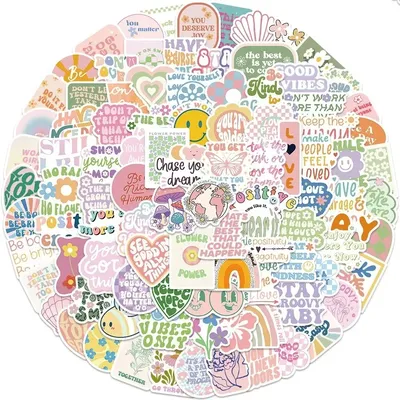 10/30/50/100PCS ins Rosa Motivation Phrase Aufkleber Graffiti Aufkleber DIY Motorrad Gepäck Image