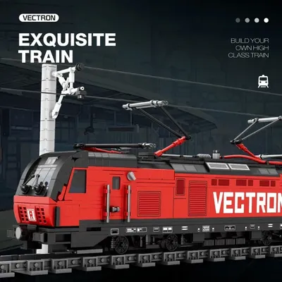 Stadt züge moc 1889 vectron europäische elektrische Personenzug Straßenbahn Gleis Modell Stück Bausteine Ziegel Spielzeug als Geschenk Image