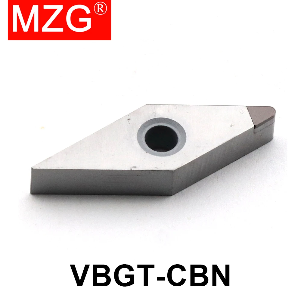 MZG 1 Stück PCD CBN Diamanteinsatz VBGT 110304 VBGT 160402 VBGT 160404 VBGT 160408 Drehmesser CNC Metalldrehmaschine Drehschneider VBGT Image