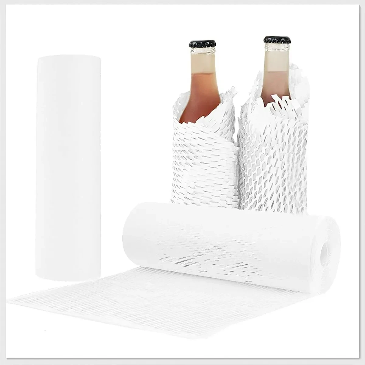 Weißes Waben papier 30cm Breite 10m Länge 10m/Rollen verpackung Kraft verpackung rollendes Geschenk papier Image