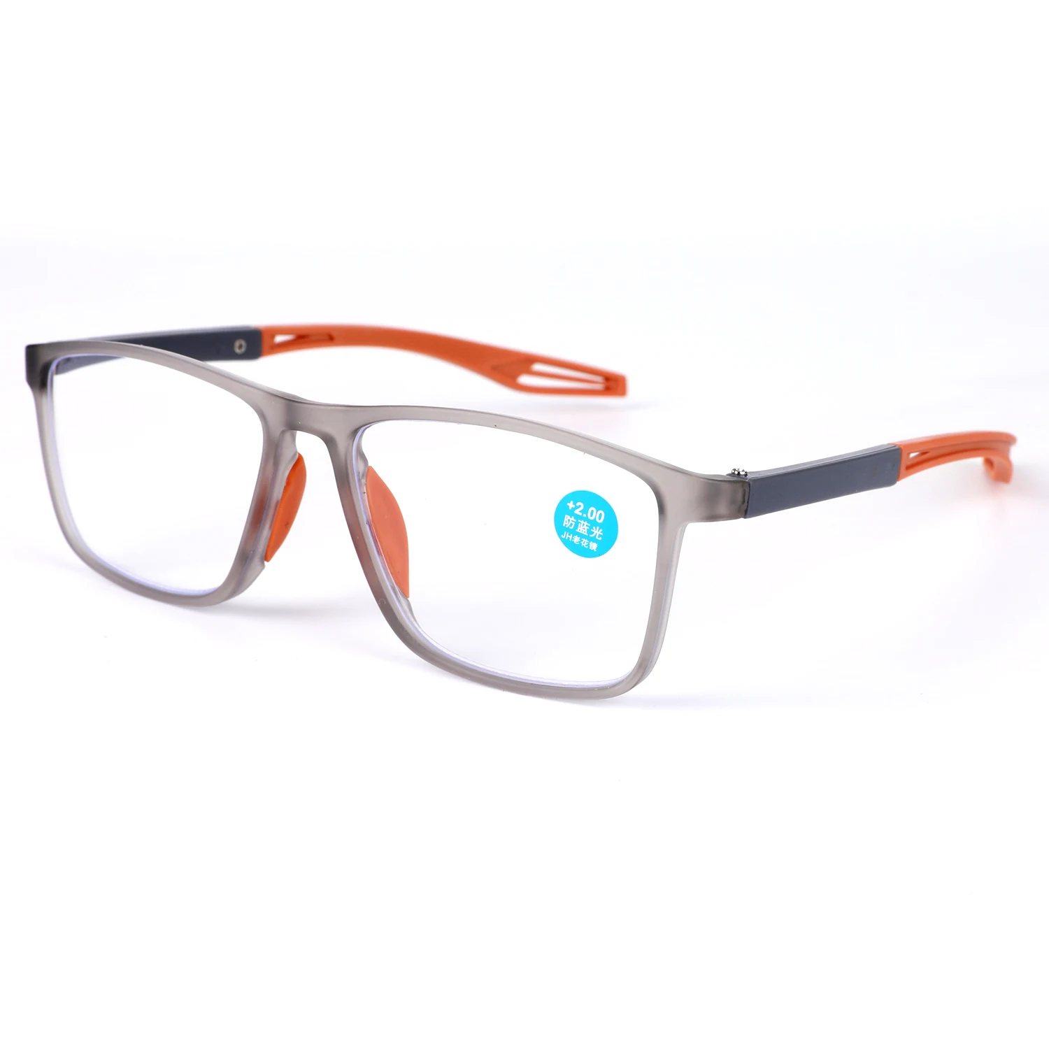 Weiche Multifokale Progressive Lesebrille Anti Blau Licht Multifokale Ältere Brillen Männer Frauen Große Rahmen Brillen Image