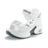 8cm neue Air Mesh atmungsaktive neue Damen Sandalen bequeme Schuhe Mode Sommer Fisch Zehen Plattform