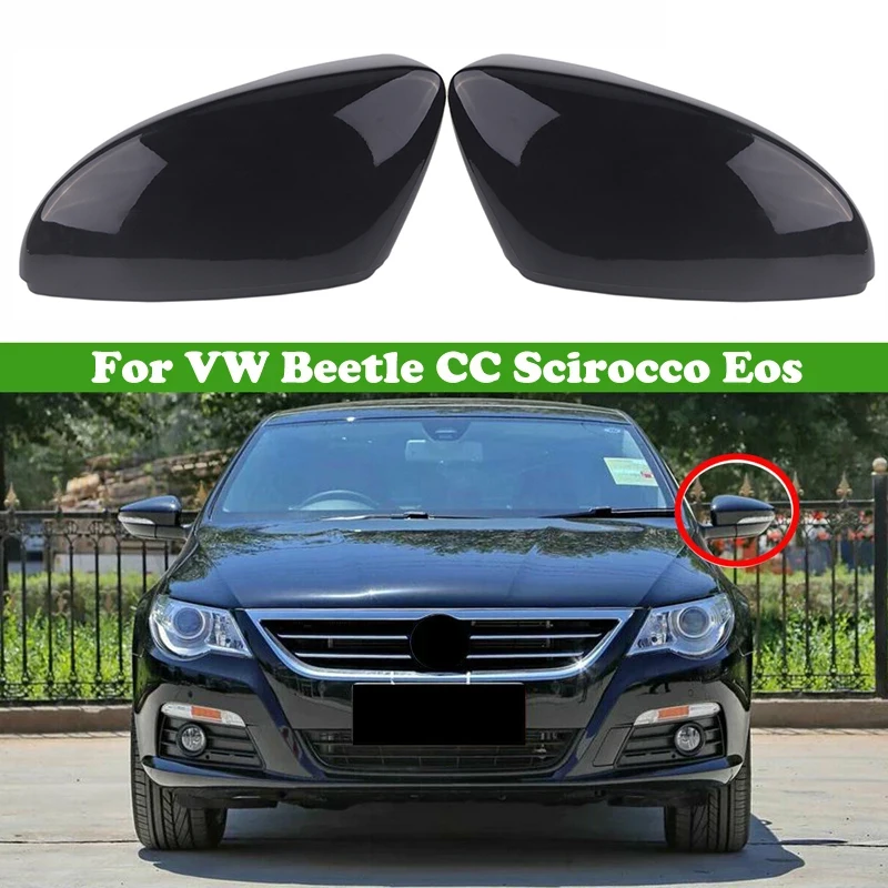 Rückspiegel Abdeckung Seite Flügel Spiegel Kappen Fit Für VW Passat CC Tuning Beetle Eos Jetta Scirocco Auto Styling Zubehör Image