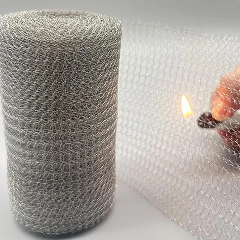 Edelstahl-Mesh-Rolle, doppelschichtiges Drahtschirmgeflecht, robustes Loch, Metallgeflecht, flexibler Drahtgeflechtschirm für Gartenentlüftung Image