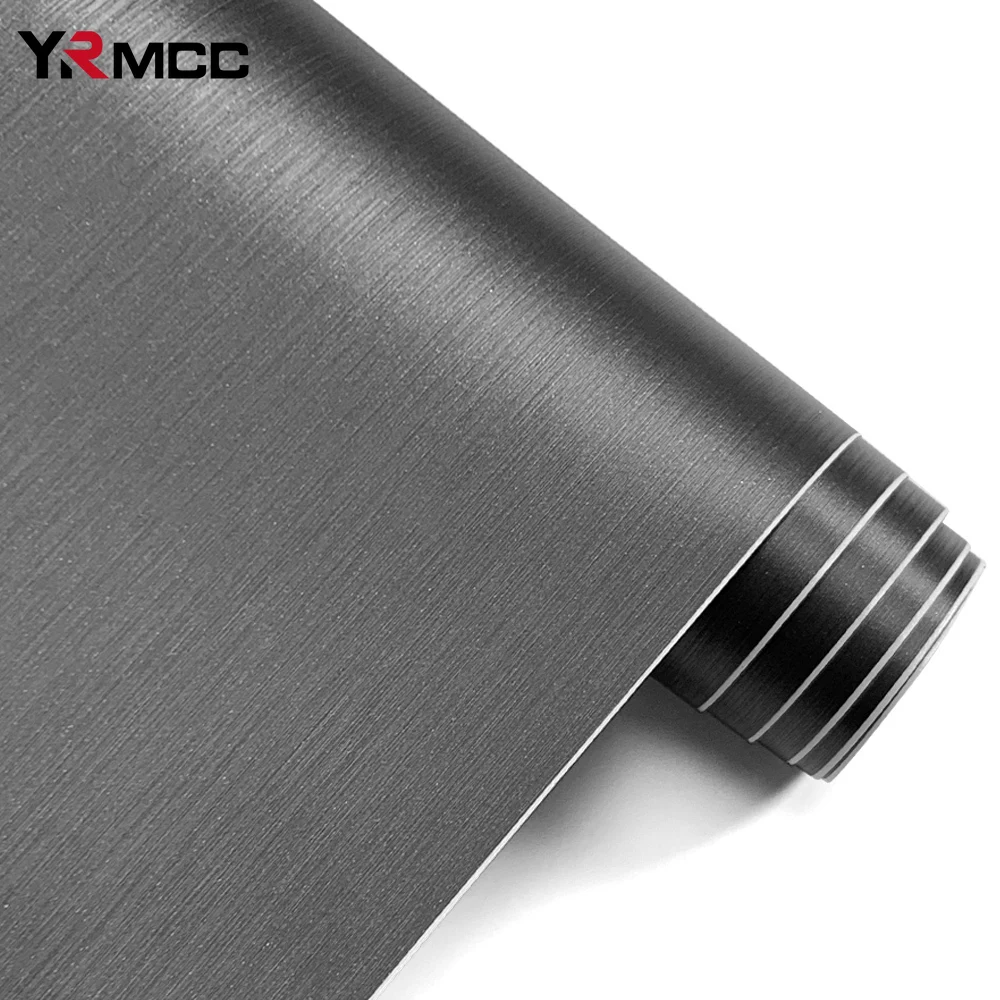 Autoaufkleber, gebürstete Folie, Vinyl, Auto-Tuning, Innenmodifikation, hellgrau, für Autos, Karosserie, Aufkleber, Motorrad-Aufkleber, Autozubehör Image