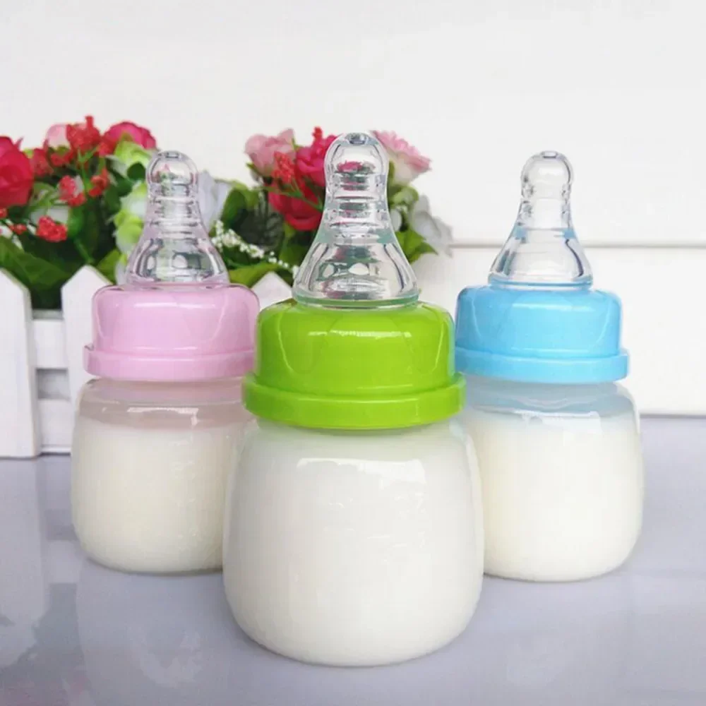 Baby Baby Mini tragbare Fütterung Still flasche bpa kostenlos sicher Neugeborene Kinder Pflege Feeder Fruchtsaft Milch flaschen 60ml Image