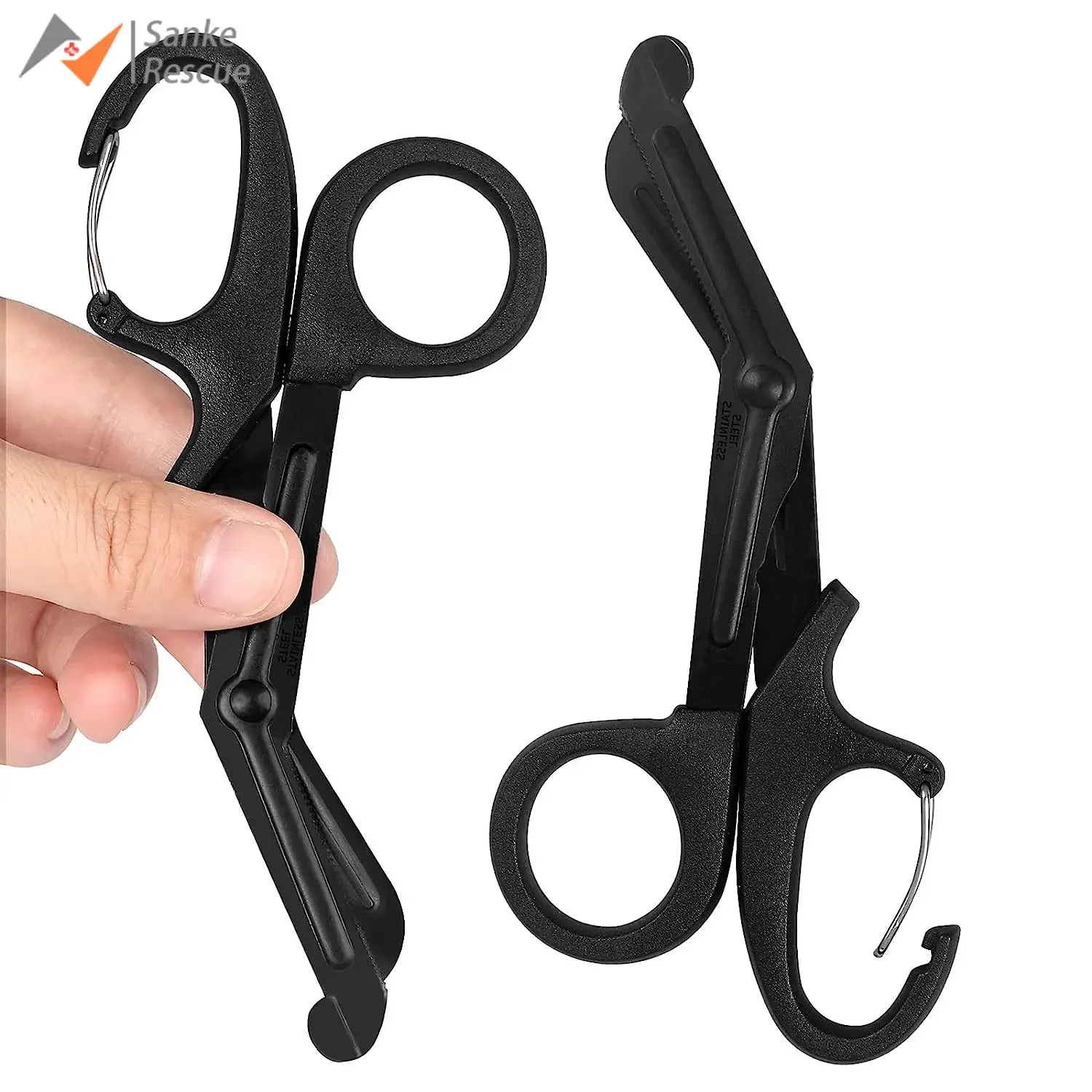 Trauma Schere Edelstahl medizinische Schere, Verband Schere mit Karabiner, Pflege chirurgische Urses, Ärzte, Pflege emt ems Image