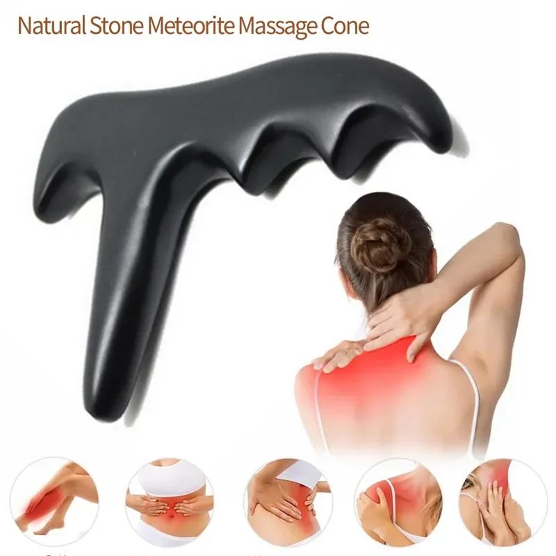 Naturstein Meteorit Massage kegel Nadel Reflex zonen massage Massage werkzeug Körper massage Fuß Schulter Rücken Nacken Punkt Stick Werkzeuge