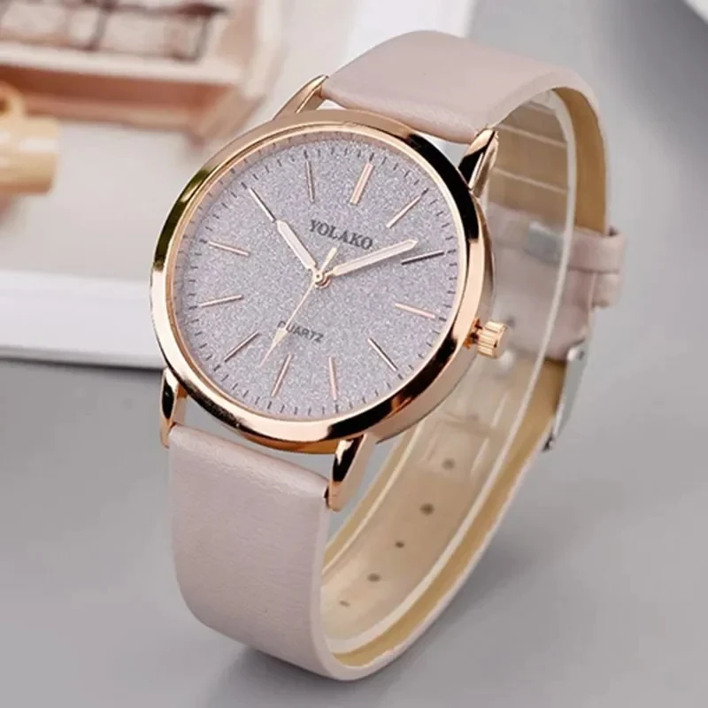 Neue Einfache Frauen Uhren Luxus Design Leder Uhr Damen Quarz Armbanduhr Frauen Kleine Runde Zifferblatt Uhr Reloj Mujer Image