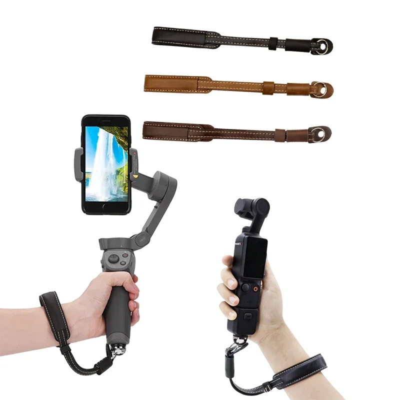 PU Leder Lanyard Seil Handgelenk Gurt Für DJI Osmo Mobile 4 3 Zhiyun Handheld Gimbal W 1/4 Schraube Für DJI Tasche 2 3 Zubehör Image