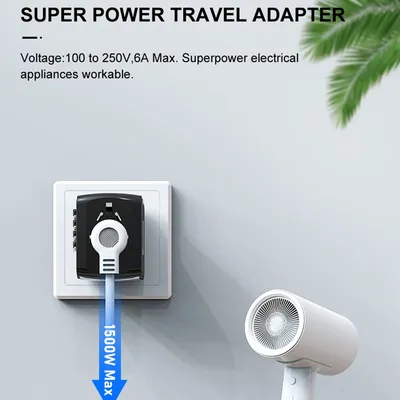 Universal Travel Adapter tragbare Steckdose Konverter 100 V-250V AC 3 USB und 1 Typ C Ports für USA EU UK au Handy Laptop