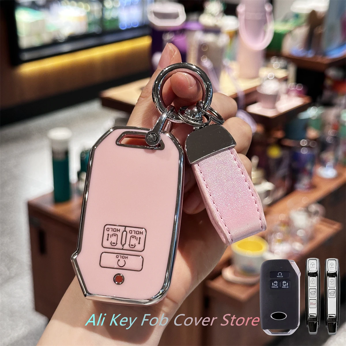 Schlüsselanhänger-Abdeckung für Kia 2021 2022, für Karneval, 6/7 Tasten, KA4 EX SX LX, für Fiesta 2023, Fernbedienung, Smart Key, Schlüsselanhänger, Lanyard Image