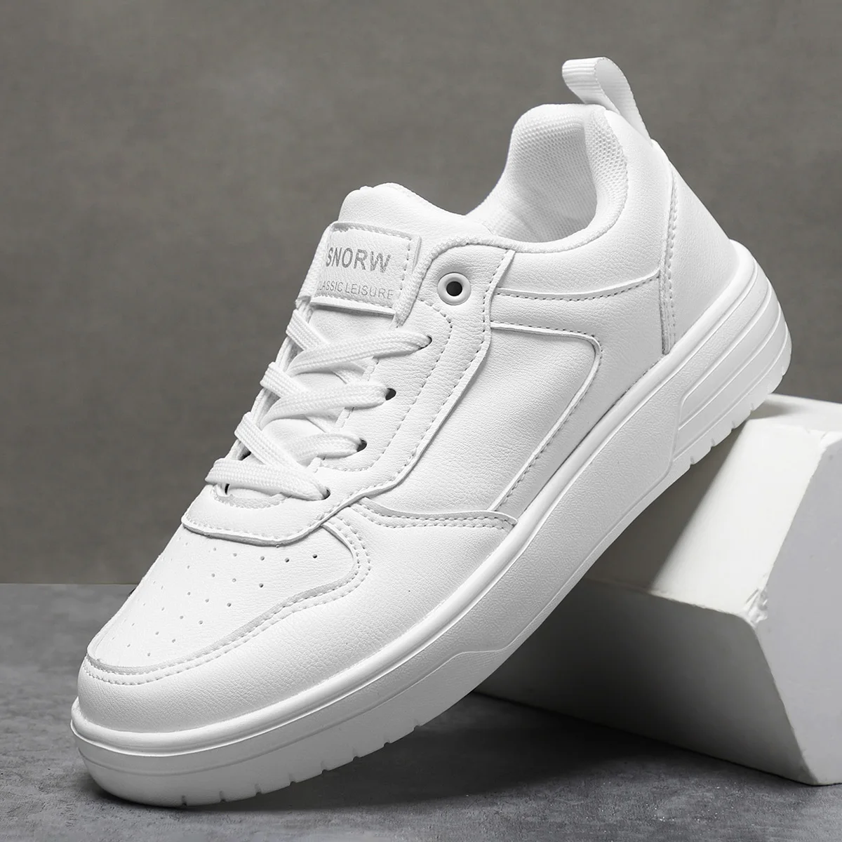 Damenschuhe, Skateboard-Schuhe für Damen, Turnschuhe, leichte weiße schwarze Sportschuhe