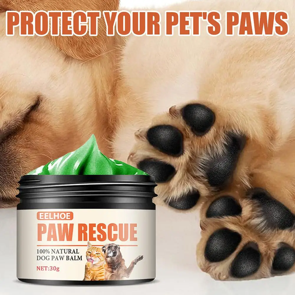 Haustier Pfote Pflege Creme Hunde Katze Nase Balsam Fußpflege Reiniger Hund Bad Fuß polster Schutz öl für rissige Pfote Pflege Pfote Balsam 30g Image