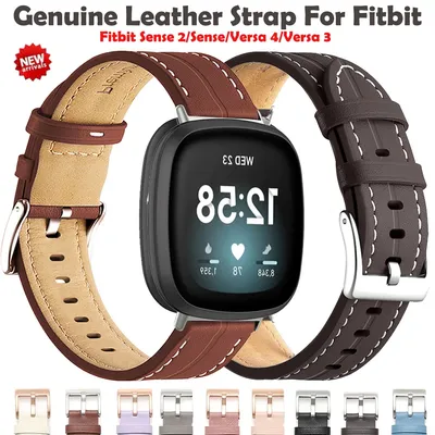 Bänder für Fitbit versa 4 / Fitbit versa 3 / Sense 2 / Fitbit Sense Lederband Ersatz zubehör Armband Armband