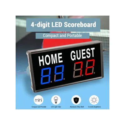 4-stellige LED-Anzeigetafel für elektronische Gäste mit Fernbedienung für Basketball-Tischtennis-Spiel zubehör Image