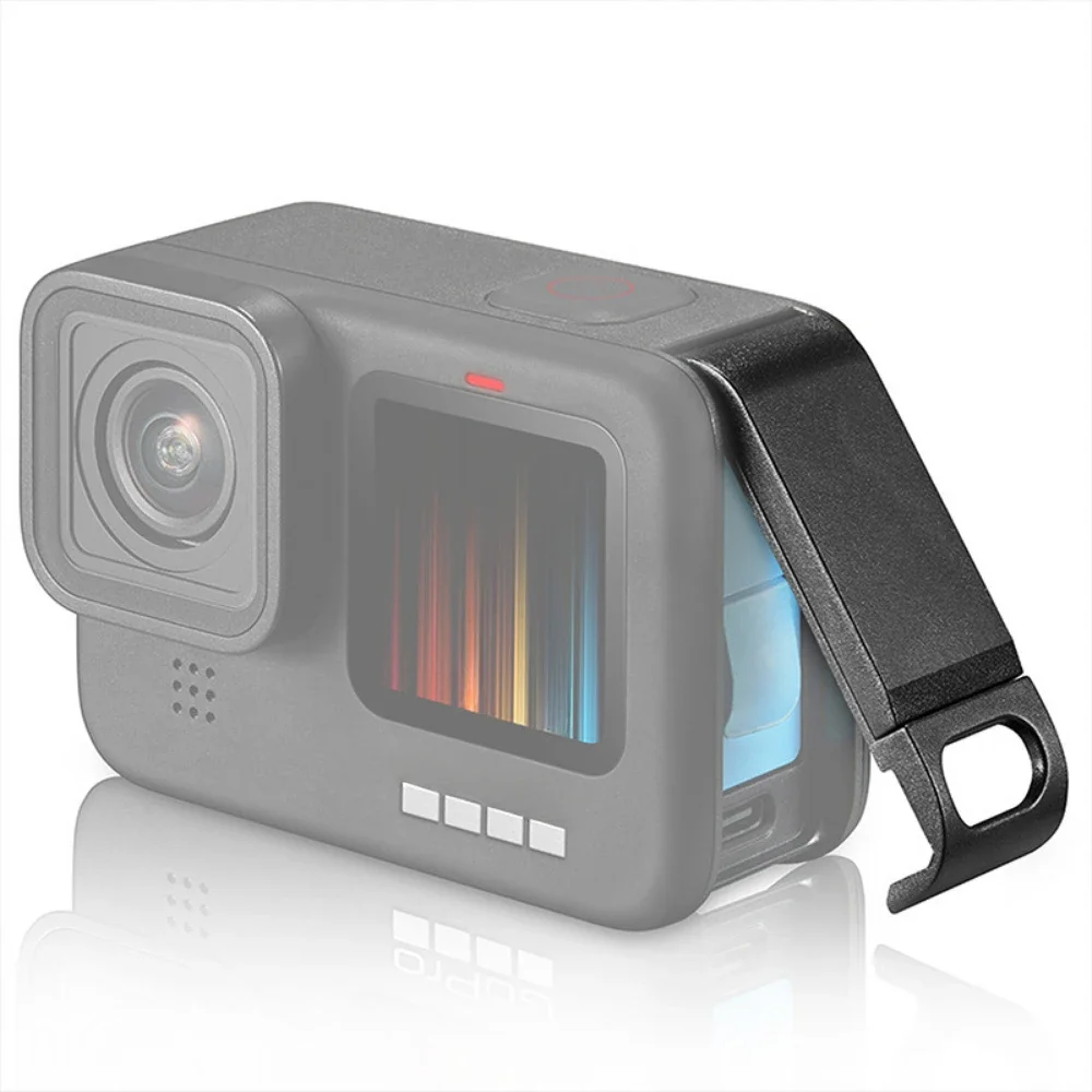 Flip-Batterieabdeckung für GoPro Hero 11 10, schwarz, abnehmbarer Batteriedeckel, Tür, Typ-C-Ladeanschluss, Seitengehäuse für GoPro 9-Zubehör Image