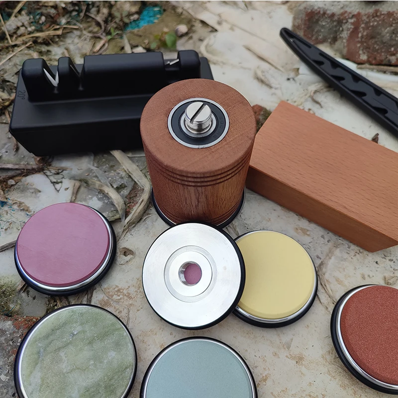 Rollmesser Spitzer Schleifstein Schleifstein Zubehör Diamant Küche Professionelles Messerschärfwerkzeug Achat Polieren Image