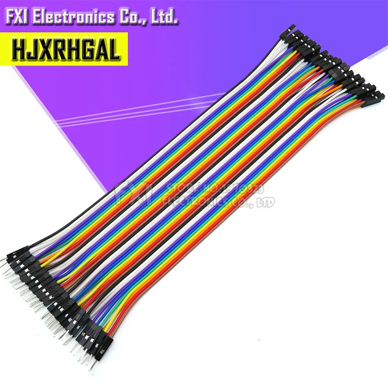 Dupont Linie 40 stücke 20cm 2,54mm 1p-1p Pin Buchse zu männlich Farbe Steck brett Kabel Sprung draht Jumper für Arduino Image