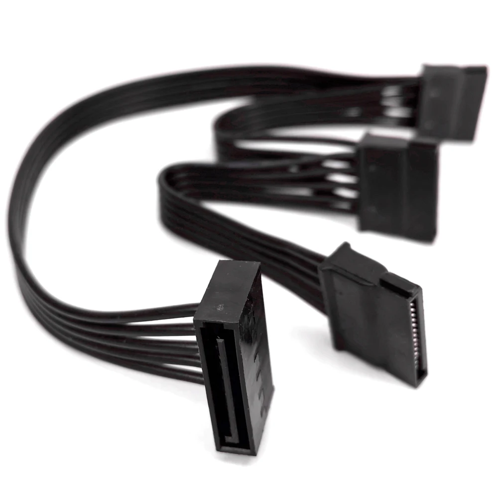 15PIN SATA Netzteil Kabel Zu 3 SATA Bergbau Verlängerung Kabel Für Festplatte HDD Power Kabel Für SSD PCIE WLAN Adapter Karte Image