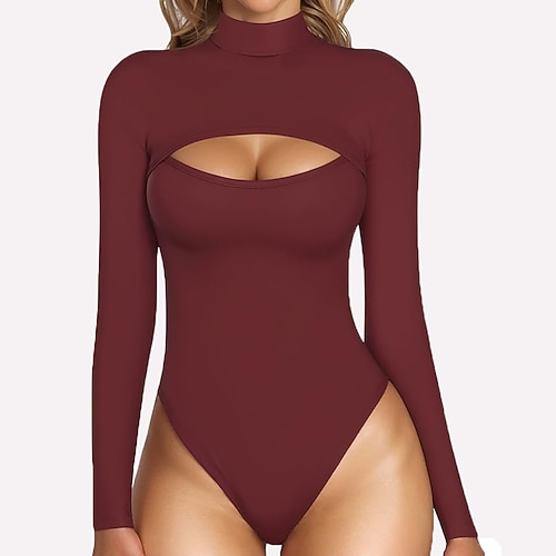 Zentai-Anzüge Cosplay Kostüm Ganzkörperanzug Ninja Karnevalskostüm Ganzkörperanzug Damen Trikots Sexy Kostüm Einfarbig Elasthan Lycra Kostüm für Halloween Karneval Maskerade Erwachsene Image