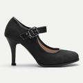 Per donna Tacchi Retrò Scarpe scamosciate Mary Jane Feste Ufficio Giornaliero Fibbia A stiletto Punta tonda Elegante Vintage Classico Finto camoscio PU Fibbia Rosso scuro Nero