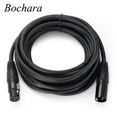 Bochara XLR Cable Male to Female M/F OFC Audio Cable Shielded For Microphone Mixer 1m 1.8m 3m 4.5m 5m 6m 7.6m 10m 15m 20m